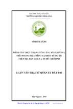 đánh giá thực trạng công tác bồi thường giải phóng mặt bằng tại một số dự án trên đại bàn quận 2 thành phố hồ chí minh