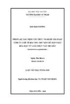 Phân lập xác định cấu trúc và đánh giá hoạt tính ức chế tế bào ung thư một số hợp chất hóa học từ loài thực vật tri mẫu anemarrhena asphodeloides