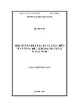 Một số vấn đề lý luận và thực tiễn về cưỡng chế thi hành án dân sự ở việt nam