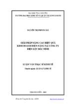 Giải pháp nâng cao hiệu quả kinh doanh điện năng tại công ty điện lực bắc ninh