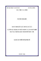 Hoàn thiện kế toán chi phí sản xuất và tính giá thành sản phẩm trong các doanh nghiệp may mặc trên địa bàn thành phố hưng yên