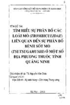 Tìm hiểu sự phân bố các loài mò trombiculidae liên quan đến sự phân bố bệnh sốt mò tsutsugamushi ở một số địa phương thuộc tỉnh quảng ninh