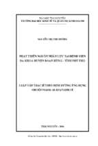 Phát triển nguồn nhân lực tại bệnh viện đa khoa huyện đoan hùng tỉnh phú thọ