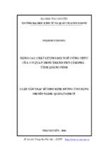 Nâng cao chất lượng đội ngũ công chức của cơ quan ubnd thành phố cẩm phả tỉnh quảng ninh