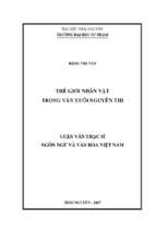 Thế giới nhân vật trong văn xuôi nguyễn thi