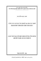 Công tác quản lý nợ thuế tại chi cục thuế thành phố vĩnh yên tỉnh vĩnh phúc