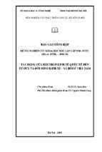 Tác động của hội nhập kinh tế quốc tế đến tư duy và đời sống kinh tế xã hội việt nam