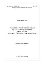 Trầm cảm ở người trưởng thành  tại thành phố hồ chí minh,  tỷ lệ mắc và  hiệu quả của giáo dục trong điều trị