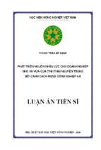 Phát triển nguồn nhân lực cho doanh nghiệp nhỏ và vừa của tỉnh thái nguyên trong bối cảnh cách mạng công nghiệp 4 0