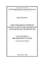 Tăng cường quản lý vốn đầu tư xây dựng cơ bản từ ngân sách nhà nước tại thành phố việt trì tỉnh phú thọ