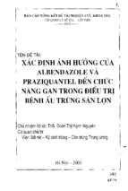 Xác định ảnh hưởng của albendazale và praziquantel đến chức năng gan trong điều trị bệnh ấu trùng sán lợn