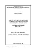 Giải pháp chủ yếu cung cấp tín dụng chính thức cho hộ nông dân nghèo huyện yên dũng tỉnh bắc giang