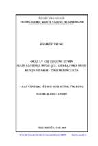 Quản lý chi thường xuyên ngân sách nhà nước qua kho bạc nhà nước huyện võ nhai tỉnh thái nguyên