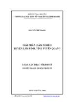 Giải pháp giảm nghèo huyện lâm bình tỉnh tuyên quang