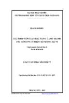 Giải pháp nâng cao khả năng cạnh tranh của công ty cổ phẩn xây dựng ba vì