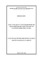 Tăng cường quản lý nguồn kinh phí hỗ trợ giảm nghèo nhanh và bền vững đối với các huyện nghèo tỉnh lai châu