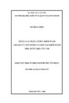 Nâng cao chất lượng kiểm toán chi đầu tư xây dựng cơ bản tại kiểm toán nhà nước khu vực vii