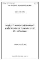 Nghiên cứu phương pháp sinh thiết xuyên thành ngực trong chẩn đoán tổn thương phổi