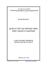 Quản lý vốn tại vnpt bắc ninh thực trạng và giải pháp