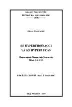 Số hyperfibonqcci và số hyperlucas