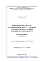 đẩy mạnh cho vay tiêu dùng tại ngân hàng nông nghiệp và phát triển nông thôn việt nam chi nhánh huyện định hóa tỉnh thái nguyên