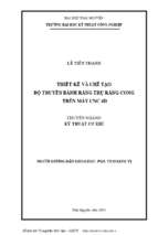 Thiết kế và chế tạo bộ truyền bánh răng trụ răng cong trên máy cnc 4d