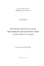 Một phương pháp xấp xỉ ngoài tìm nghiệm của hệ bất phương trình tuyến tính và ứng dụng