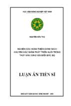 Nghiên cứu hoàn thiện chính sách khuyến ngư nhằm phát triển nuôi trồng thủy sản vùng ven biển bắc bộ