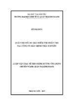 Quản trị rủi ro bảo hiểm phi nhân thọ tại công ty bảo minh thái nguyên