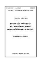 Nghiên cứu phẫu thuật đặt van dẫn lưu ahmed trong glôcôm trẻ em tái phát