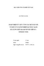 Hoàn thiện tổ chức công tác kế toán đối với một số doanh nghiệp sản xuất gạch xây dựng trên địa bàn huyện tiên du   tỉnh bắc ninh  