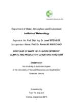 Response of maize yield under different climatic and production conditions in vietnam