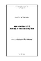 Minh bạch trong xét xử theo luật tố tụng hình sự việt nam