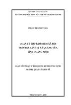 Quản lý thu bảo hiểm xã hội trên địa bàn thị xã quảng yên tỉnh quang ninh