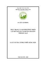 Thực trạng và giải pháp phát triển lợn đen bản địa tại huyện chợ đồn tỉnh bắc kạn