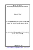 Quản lý thu thuế đối với hộ kinh doanh cá thể tại chi cục thuế huyện bắc hà tỉnh lào cai