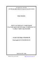 Nâng cao năng lực cạnh tranh của ngân hàng thương mại cổ phần đầu tư và phát triển thái nguyên