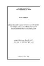 Hình tượng nhân vật phụ nữ trong hai tiểu thuyết mẫu thượng ngàn của nguyễn xuân khánh và kim lăng thập tam thoa của nghiêm ca linh