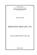 Kinh tế đàng trong 1558 1777