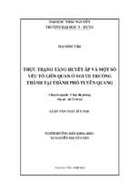 Thực trạng tăng huyết áp và một số yếu tố liên quan ở ngƣời trưởng thành tại thành phố tuyên quang