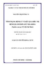 Tình trạng bệnh lý và kết quả điều trị bệnh quanh implant nha khoa (nghiên cứu tại tp. hồ chí minh)