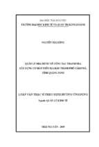 Quản lý nhà nước về công tác thanh tra xây dựng cơ bản trên địa bàn thành phố cẩm phả tỉnh quảng ninh