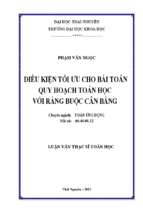 điều kiện tối ứu cho bài toán quy hoạch toán học với ràng buộc cân bằng