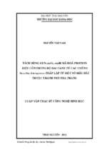 Tách dòng gen cry4a cry4b mã hóa protein diệt côn trùng bộ hai cánh từ các chủng baccillus thuringiensis phân lập từ một số mẫu đất thuộc thành phố nha trang