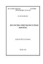 Bồi thường thiệt hại do vi phạm hợp đồng