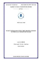 Tín dụng ngân hàng đối với phát triển thị trường bất động sản trên địa bàn thành phố hồ chí minh