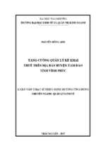 Tăng cường quản lý kê khai thuế trên địa bàn huyện tam đảo tỉnh vĩnh phúc