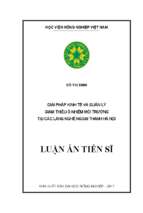 Giải pháp kinh tế và quản lý giảm thiểu ô nhiễm môi trường tại các làng nghề ngoại thành hà nội