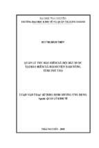 Quản lý thu bảo hiểm xã hội bắt buộc tại bảo hiểm xã hội huyện tam nông tỉnh phú thọ