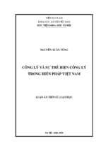 Công lý và sự thể hiện công lý trong hiến pháp việt nam